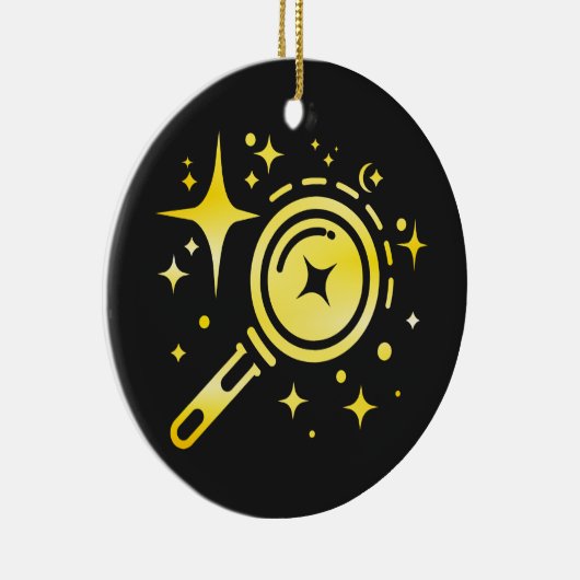 AI-embleem Sparkle-sterren, baken van het digitale Keramisch Ornament (Rechts)