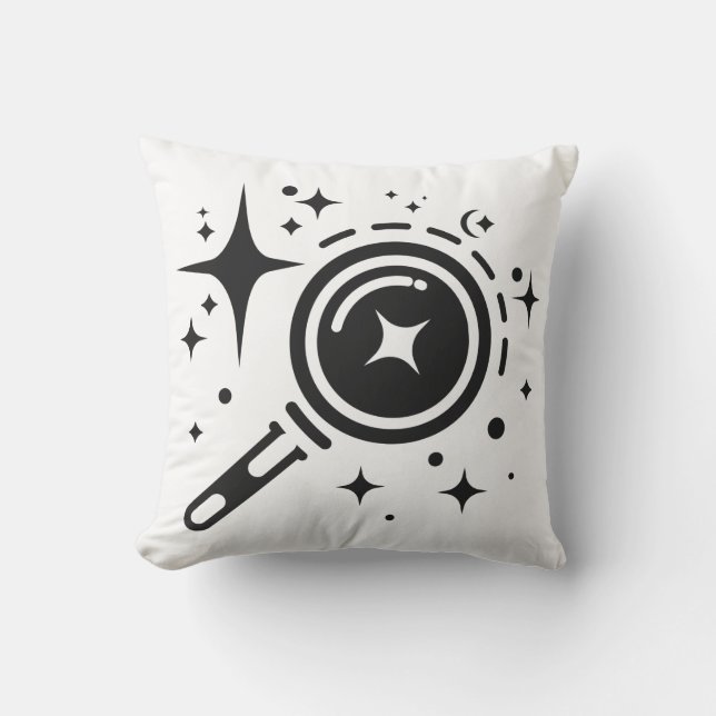 AI-embleem Sparkle-sterren, baken van het digitale Kussen (Voorkant)