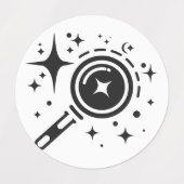 AI-embleem Sparkle-sterren, baken van het digitale Labels (Design 2)