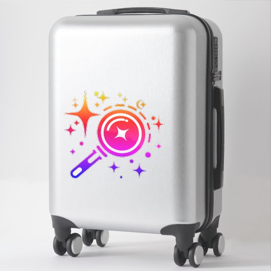 AI-embleem Sparkle-sterren, baken van het digitale Sticker (Koffer)