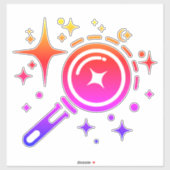 AI-embleem Sparkle-sterren, baken van het digitale Sticker (Vel)