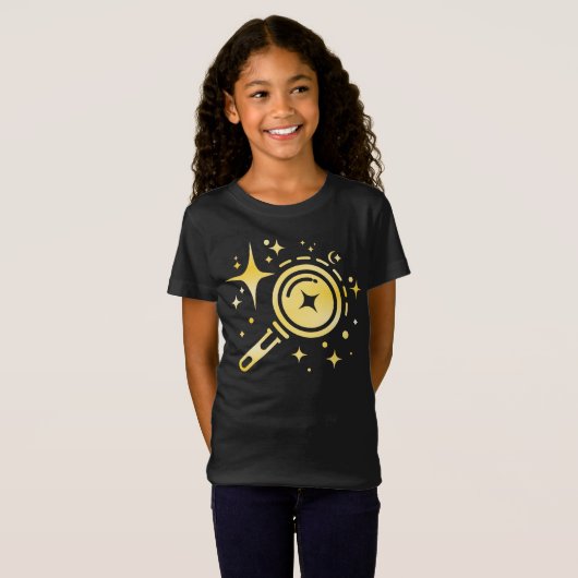 AI-embleem Sparkle-sterren, baken van het digitale T-shirt (Voorkant volledig)