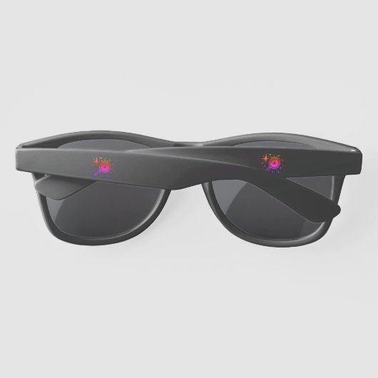 AI-embleem Sparkle-sterren, baken van het digitale Zonnebrillen (Achterkant)