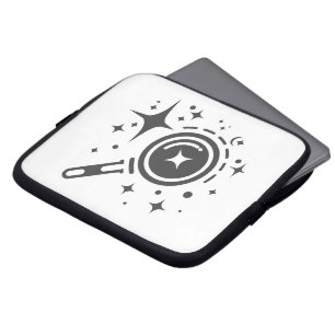 AI-embleem Twinkelende sterren, baken van het digi Laptop Sleeve