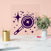 AI-embleem Twinkle-sterren, baken van het digitale Acryl Bord (Huwelijk)