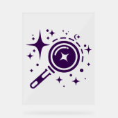 AI-embleem Twinkle-sterren, baken van het digitale Acryl Bord (Voorkant)