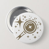 AI-embleem Twinkle-sterren, baken van het digitale Ronde Button 7,6 Cm (Voorkant /achterkant)