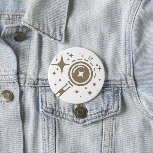 AI-embleem Twinkle-sterren, baken van het digitale Ronde Button 7,6 Cm (In situ)