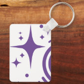 AI-embleem Twinkle-sterren, baken van het digitale Sleutelhanger (Achterkant)