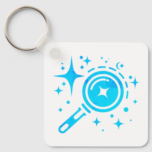AI-embleem Twinkle-sterren, baken van het digitale Sleutelhanger (Voorkant)