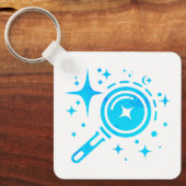 AI-embleem Twinkle-sterren, baken van het digitale Sleutelhanger (Voorkant)