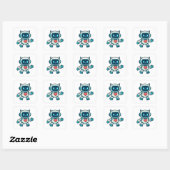 AI- en robotpersonages Vierkante Sticker (Vel)