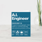 Ai Engineer Funny  Kaart (Voorkant)