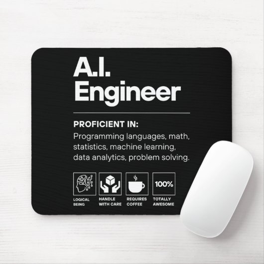 Ai Engineer Funny  Muismat (Met muis)