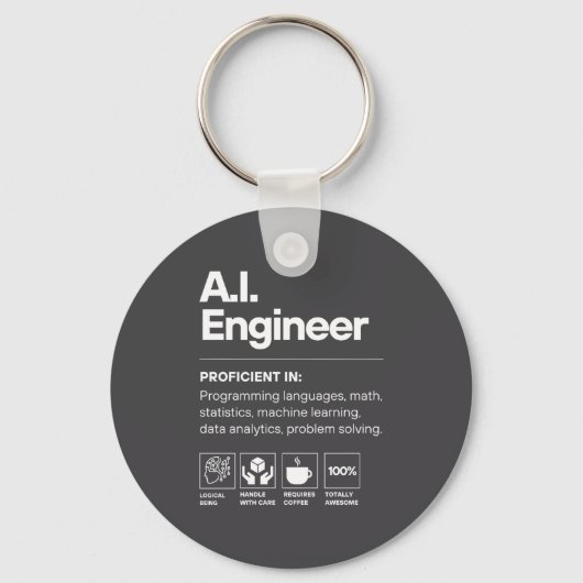 Ai Engineer Funny  Sleutelhanger (Voorkant)