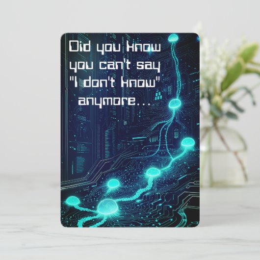 AI Essentials Kracht van intelligente databases AI Feestdagenkaart (Staand voorkant)