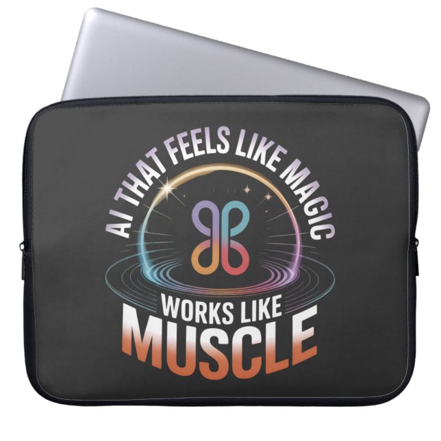 AI esthetiek futuristische technologie mannen mode Laptop Sleeve (Voorkant)