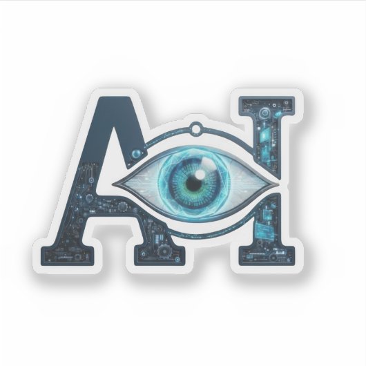 AI Eye Sticker (Voorkant)