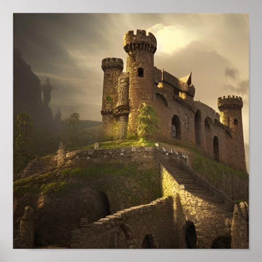 AI Fantasy Castles #01 Poster (Voorkant)