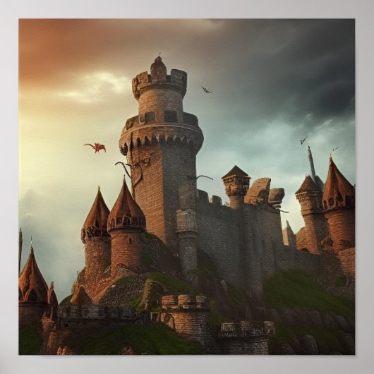 AI Fantasy Castles #02 Poster (Voorkant)
