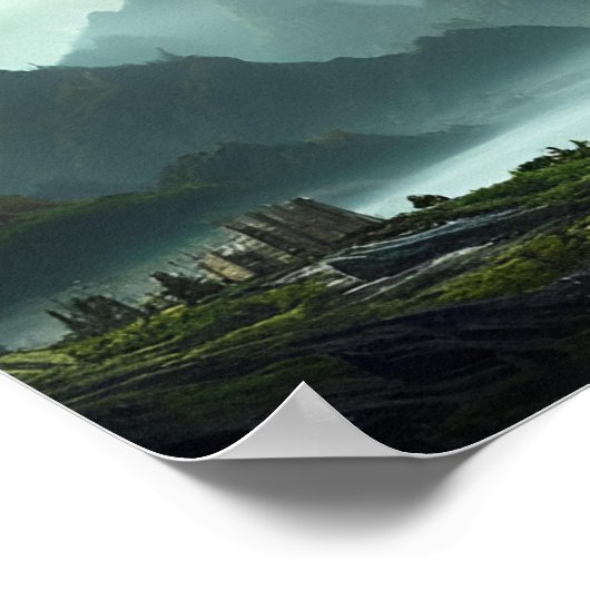 AI Fantasy Landscape #02 Poster (Hoek)