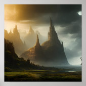 AI Fantasy Landscape #03 Poster (Voorkant)