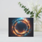 AI Fire Ring Briefkaart (Staand voorkant)