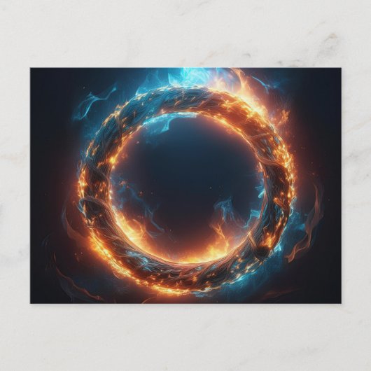 AI Fire Ring Briefkaart (Voorkant)