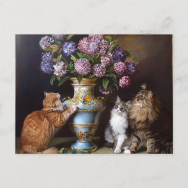 AI Flower Cats Briefkaart
