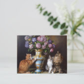 AI Flower Cats Briefkaart (Staand voorkant)