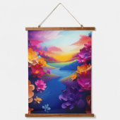 AI Flower Design Hangend Wandkleed (Voorkant)