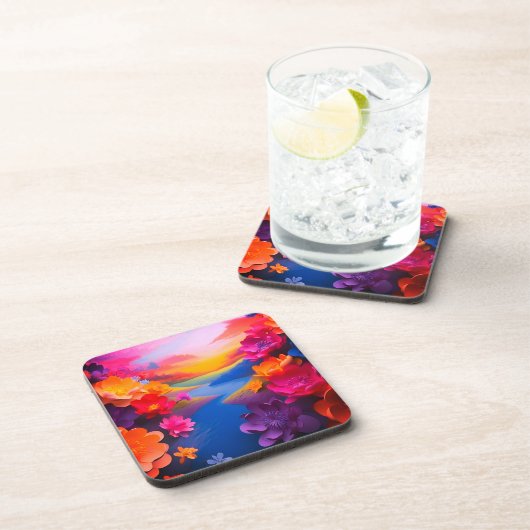 AI Flowers Bier Onderzetter (Rechterzijde)