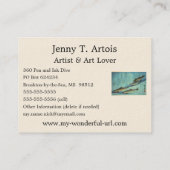 Ai (Forel) - Hiroshige's Kleuren Japanse Visfoto Visitekaartje (Achterkant)