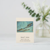 Ai (Forel) - Hiroshige's Kleuren Japanse Visfoto Visitekaartje (Staand voorkant)