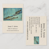 Ai (Forel) - Hiroshige's Kleuren Japanse Visfoto Visitekaartje (Voorkant / Achterkant)