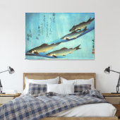 Ai (forel) - Hiroshige's kleurenJapanse vis afdruk Canvas Afdruk (Insitu (Slaapkamer))