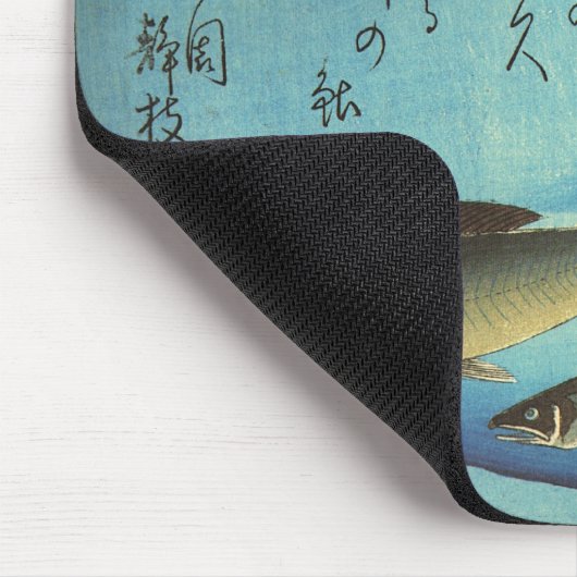Ai (forel) - Hiroshige's kleurenJapanse vis afdruk Muismat (Hoek)