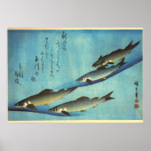 Ai (forel) - Hiroshige's kleurenJapanse vis afdruk Poster (Voorkant)