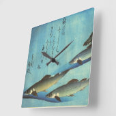 Ai (forel) - Hiroshige's kleurenJapanse vis afdruk Vierkante Klok (Hoek)