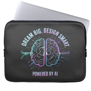 AI futuristische laptophoes – Dream Big Design Laptop Sleeve