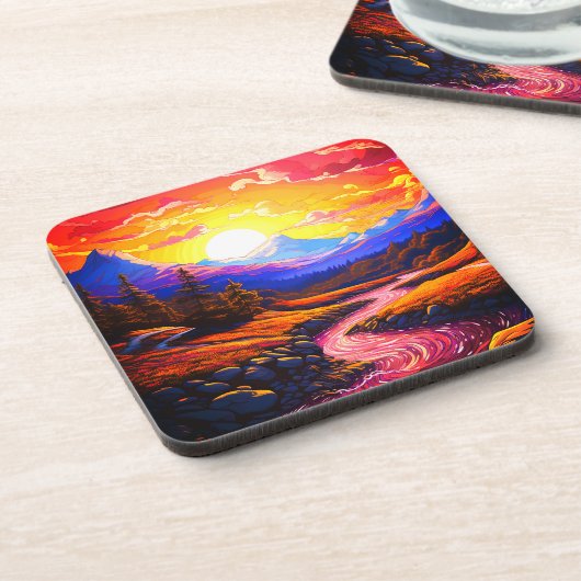 AI-gebergte Bier Onderzetter (Linkerzijde)