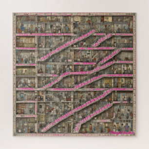 AI Gedetailleerde Meerdere Mini Kamers Puzzel