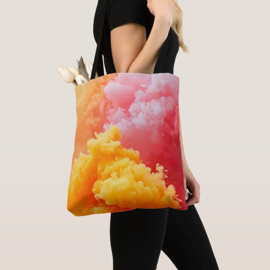 AI-gegenereerd gekleurd dun roken Tote Bag (Dichtbij)