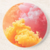 AI-gegenereerd gekleurd dun roken Zandsteen Onderzetter (Voorkant)