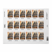 AI Gegenereerd Spooky Oud Huis Halloween Etiket (Full Sheet)