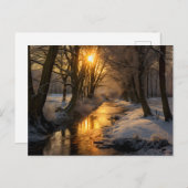 (AI gegenereerd) Winterlandschap Briefkaart (Voorkant / Achterkant)