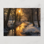 (AI gegenereerd) Winterlandschap Briefkaart (Voorkant)