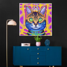 AI Gegenereerde Artsy Mystieke Spirituele Kat