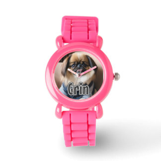 AI-gegenereerde hond 01 "Grin" Horloge