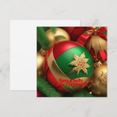 AI Gegenereerde Kerstmis Groeten Kunst Feestdagenkaart (Voorkant / Achterkant)